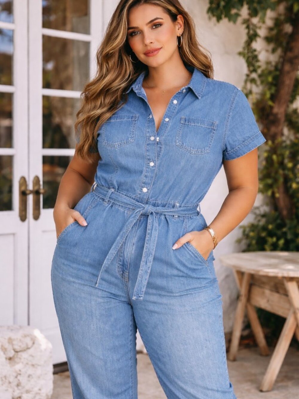 GAP Blue Denim Women’s Jumpsuit Size XL